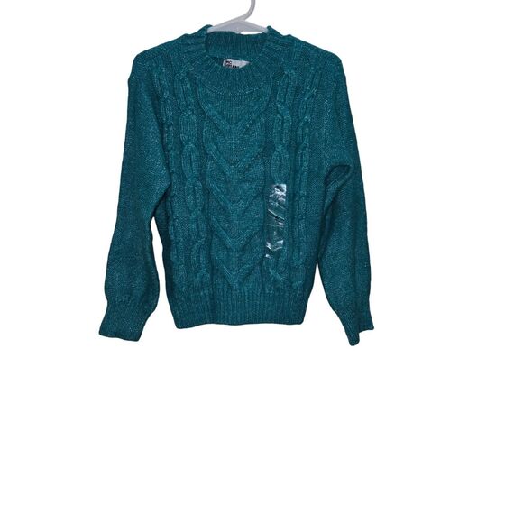 Epic Threads Girls Cable Knit Sweater Teal Size 5 NWT - Picture 4 of 8